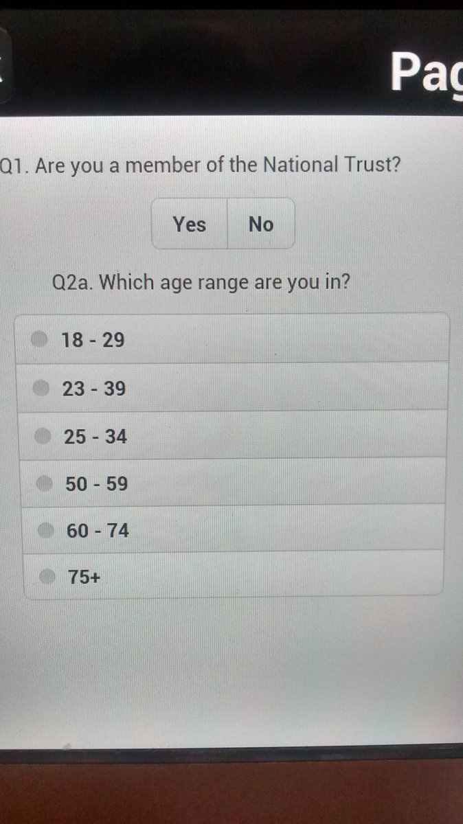 TechWrangler's tweet image. Slightly difficult to complete @nationaltrust survey #notunique #notexhaustive