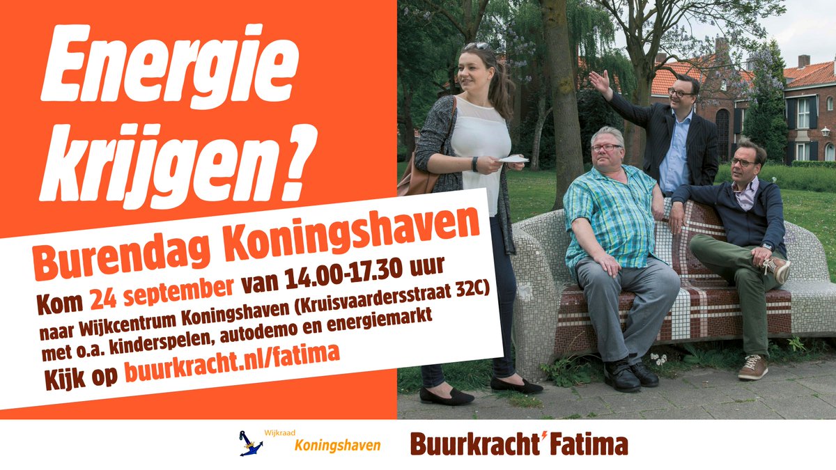 Energie Krijgen? 24 September #Burendag #Wijkcentrum #Koningshaven