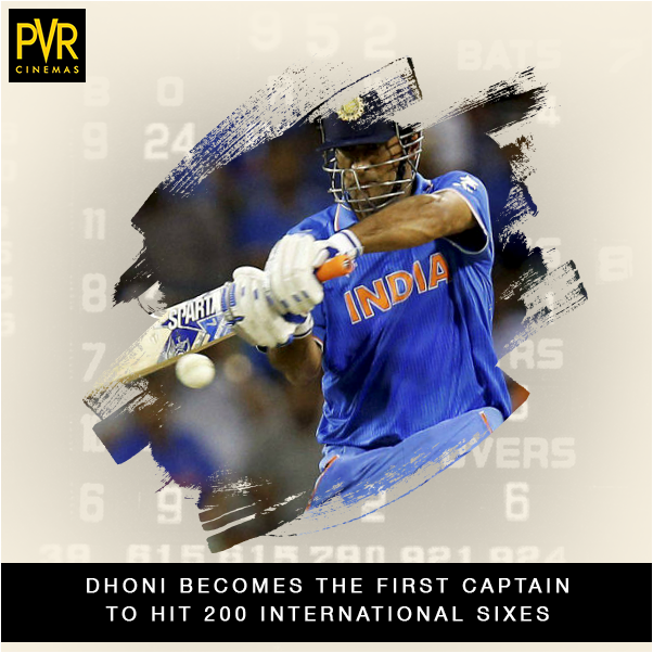 _PVRCinemas's tweet photo. Can you identify the match and the opposing team from the caption and the image? #ILoveDhoni #Contest https://t.co/qCFzkBLIDD