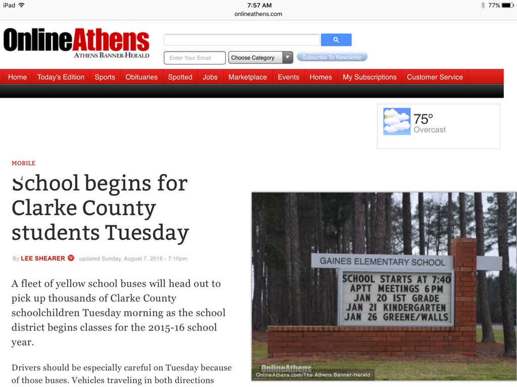markejohnson's tweet photo. Things wrong @onlineathens: File pic with January info, it's not the 2015-16 year that's starting. #bringbackeditors https://t.co/oQAAe30wRL