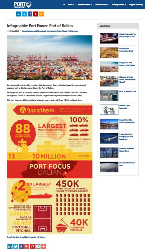TuscorlloydsUK's tweet photo. Catch our #PortFocus #Infographic on the Port of Dalian featured on @PortTechnology https://t.co/hSjhoTn3f2 https://t.co/ygBYoAHum5