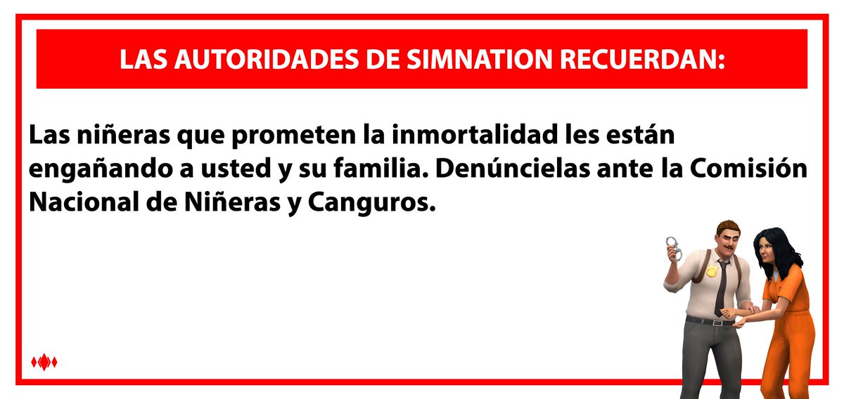 pekesims's tweet photo. La clave de la inmortalidad está en los ajustes, no en las niñeras. Gobierno de SimNation.
#LeySim https://t.co/WYyXe9tYsT