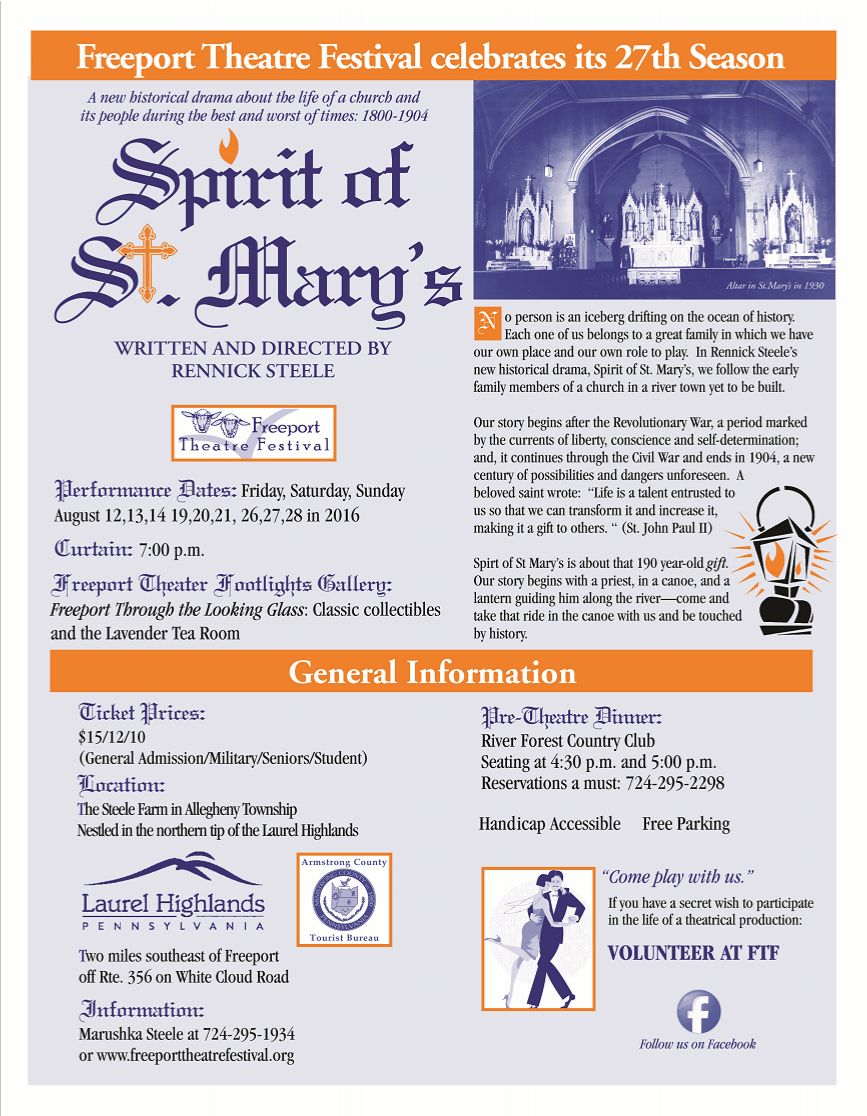 ArmCoTourism's tweet photo. The "Spirit of St. Mary's" is being performed August 12-14th, 19-21st, &amp; 26-28th! https://t.co/iwt2jjVHkL https://t.co/7d7C0ML1fh