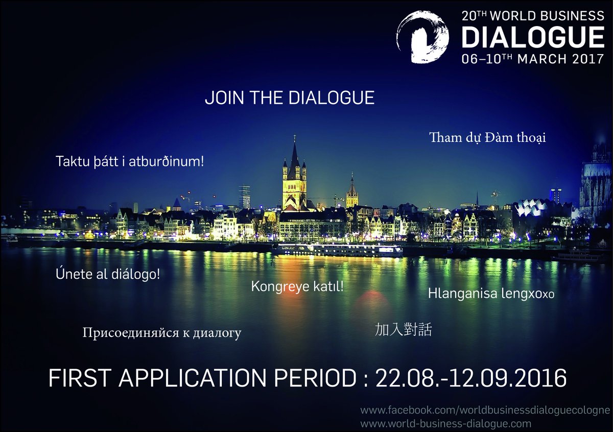 GISTaiwan's tweet photo. Our partner from Germany, World Business Dialogue, will open their first application on 8/22 https://t.co/uclMM7qKoQ https://t.co/3auN2CURKk