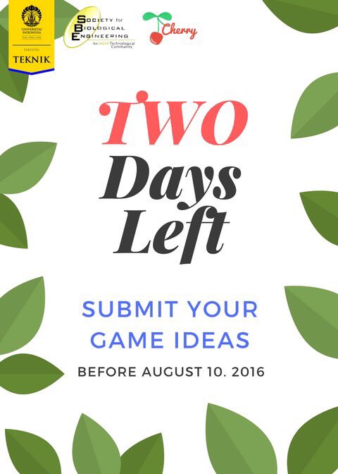 SBEUISC's tweet image. Clock is ticking! Ayo kirimkan ide permainan eduksimu! Guideline: bit.ly/2aiVz2v