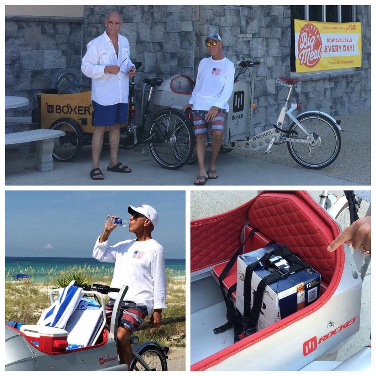kickstandtr's tweet photo. Time to cool off - you choose! @BoxerCycles #hotsummer #destinflorida #cargobike #bikelife #deliverybike https://t.co/pIyjOaBayp
