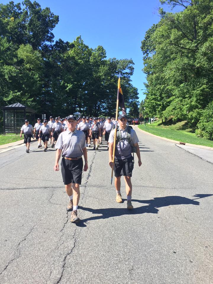 WPAOG's tweet image. Oldest &amp;amp; Youngest Grads Conover '48 and Neal '15 lead #OldGrads #MarchBack #LongGrayLine #USMA2020 #DutyHonorCountry