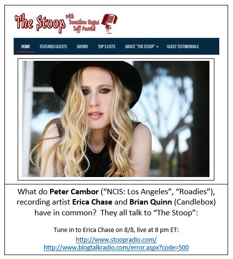 _ChromePR_'s tweet photo. 8pmEt today: From a near-death experience to her #Paris song, #EricaChase talks to #TheStoop:https://t.co/6xFs2B8Zes https://t.co/nOy1mQNNkw