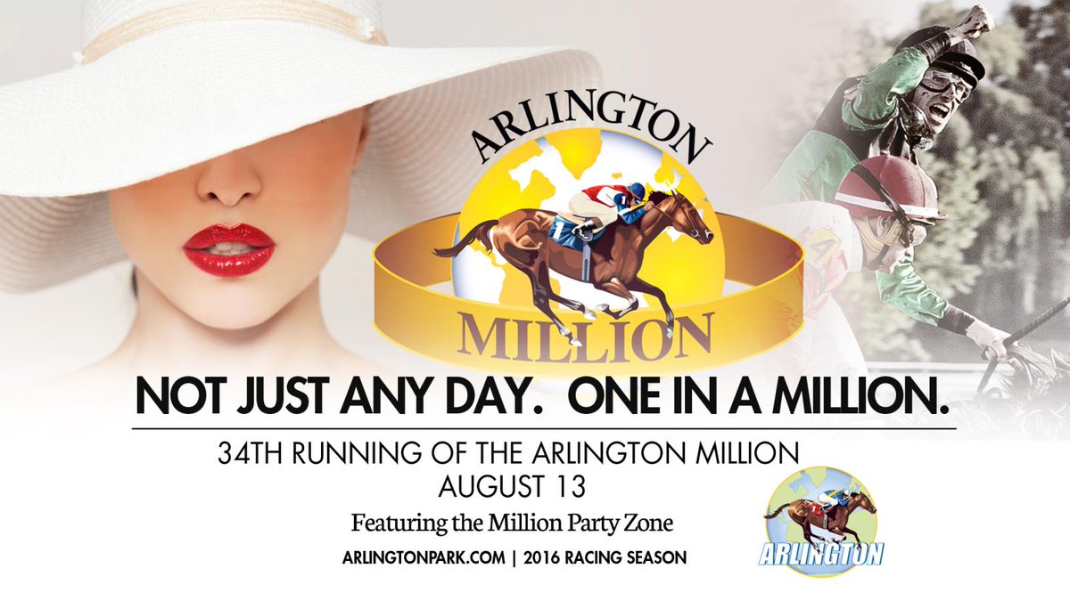 Attend 1 in million #PrestigiousEvent #ArlingtonMillion Aug 13th. We can take you there! 847-671-0000
#ArlingtonRace