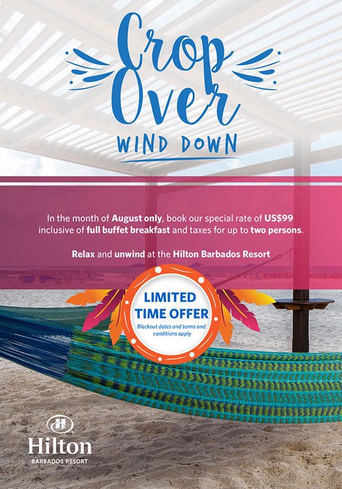 Enjoy a Crop Over wind down #Staycation w/ @hiltonbarbados ONLY for the month of August ! Call &amp; book now!