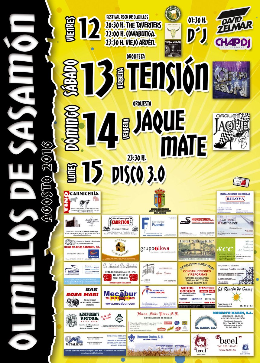 Ya están aquí!! #FiestasOlmillos16 🎉🎉