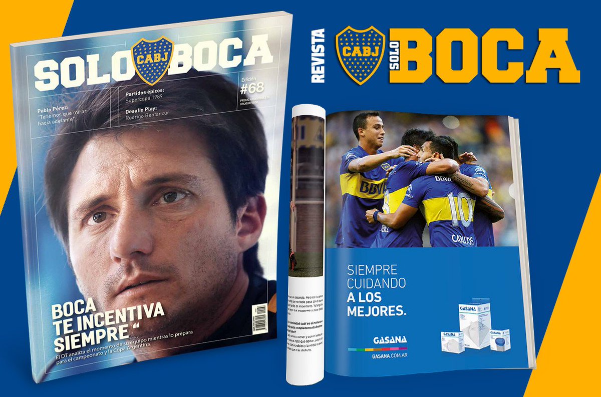 labgasana's tweet photo. ¡Debutamos en la revista @SoloBoca! Acompañamos al equipo de #Boca. #cuidandoalosmejores. @Tato_Aguilera https://t.co/AjL7F4nmap