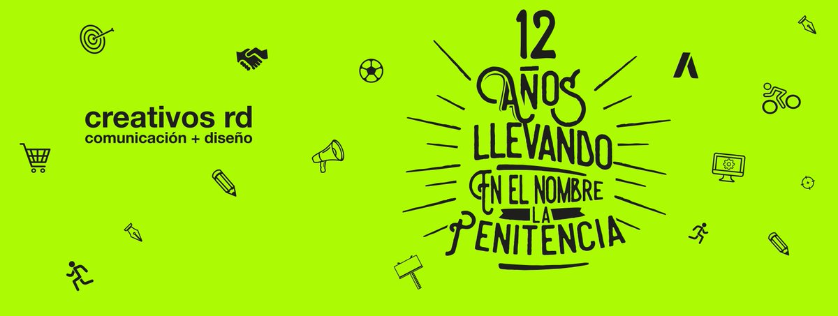 creativosrd's tweet image. 12 años llevando en el nombre la penitencia

#CreativosRD