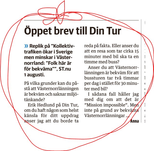 petra_modee's tweet photo. Dagens ros till "Anna" som säger som det är! #DinTur är min otur. Kollektivtrafikresenärerna är inte lata! https://t.co/dVOqewvAtQ