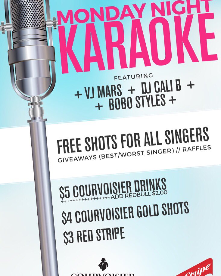 CaliB4Ya's tweet photo. Covoursier Karaoke Tonight 🙌🏽
@9pm host @vjmarz 🎤
DJ @bstylzmusic 🎼
#caymanislands #karaoke https://t.co/dcgTys6w30