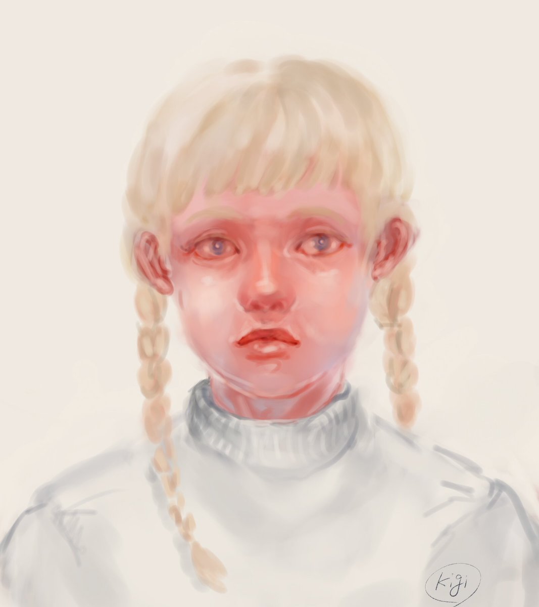 うみ 三つ編み証明写真 イラスト基地 イラスト Illust