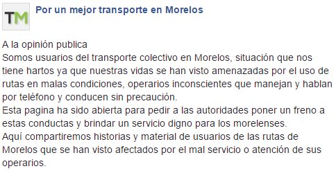 Transporte_Mor's tweet photo. A la opinión publica de #Morelos https://t.co/0Bfo5GPJgb