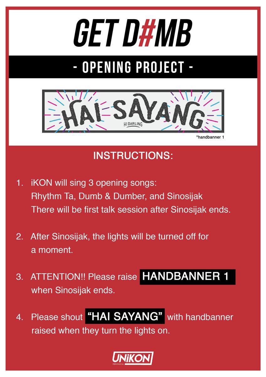 [ATTENTION] 1st project for #iKONCERTinJakarta : Opening Project - #HaiSayang
Please read below instructions!