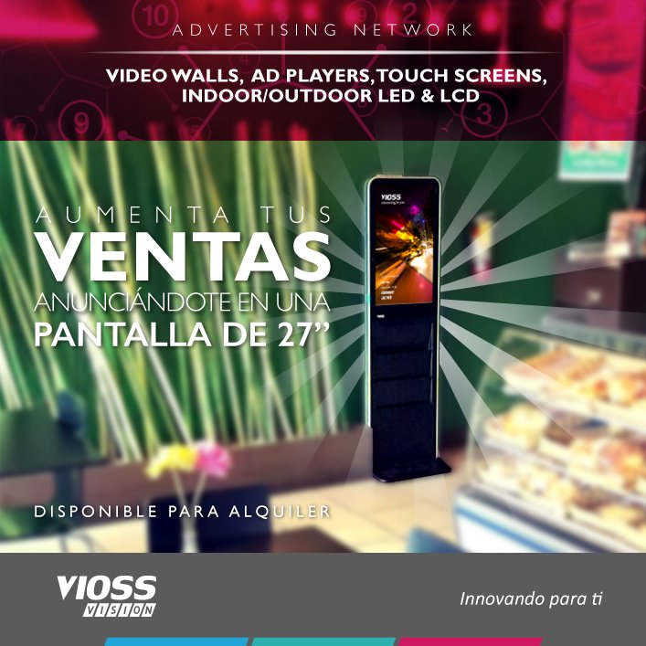 viossvision's tweet photo. Te ofrecemos el futuro del #advertising

En la foto: Pantalla doble de 27" (LCD)

#DOOH #future #tech #AdNetwork https://t.co/hhNGmkMxT9
