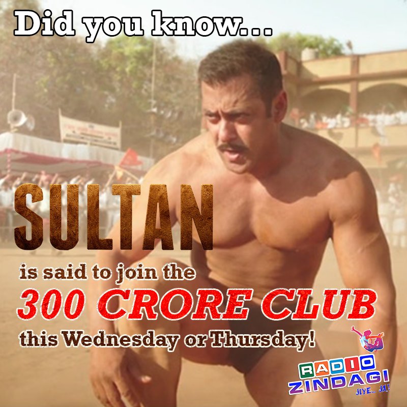 RadioZindagiNY's tweet photo. Did you know this about Sultan? #Sultan #sultanshatteringallrecords #SalmanKhan https://t.co/Tm25fUL8KM