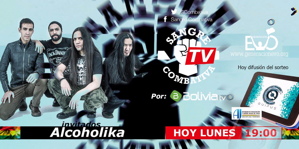 GaboVillalbaP's tweet photo. Hoy #Alcoholika en @SCombativa y sorteo de #Tablet #Quipus, regalamos @CuadernosGE una producción de @GeneracionEvo_ https://t.co/ZlRn6d91Vp