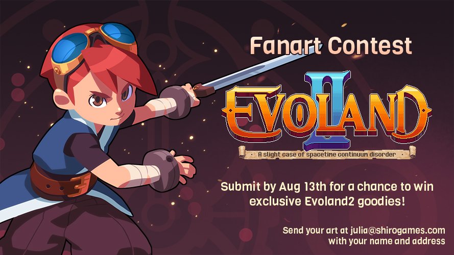 Join our #fanart contest for #Evoland2 and win exclusive goodies ! tinyurl.com/hp7crrw