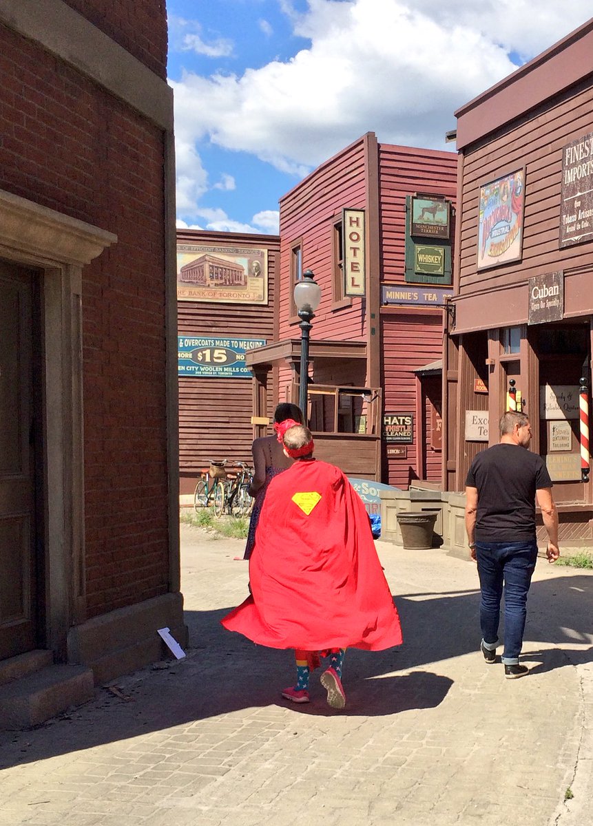 ChldhdCancerCan's tweet photo. On the set of @CBCMurdoch with Supergirl Jadyn and @yannick_bisson today! Big reveal coming this week! @MurdochFans https://t.co/xWFFbBUlhE
