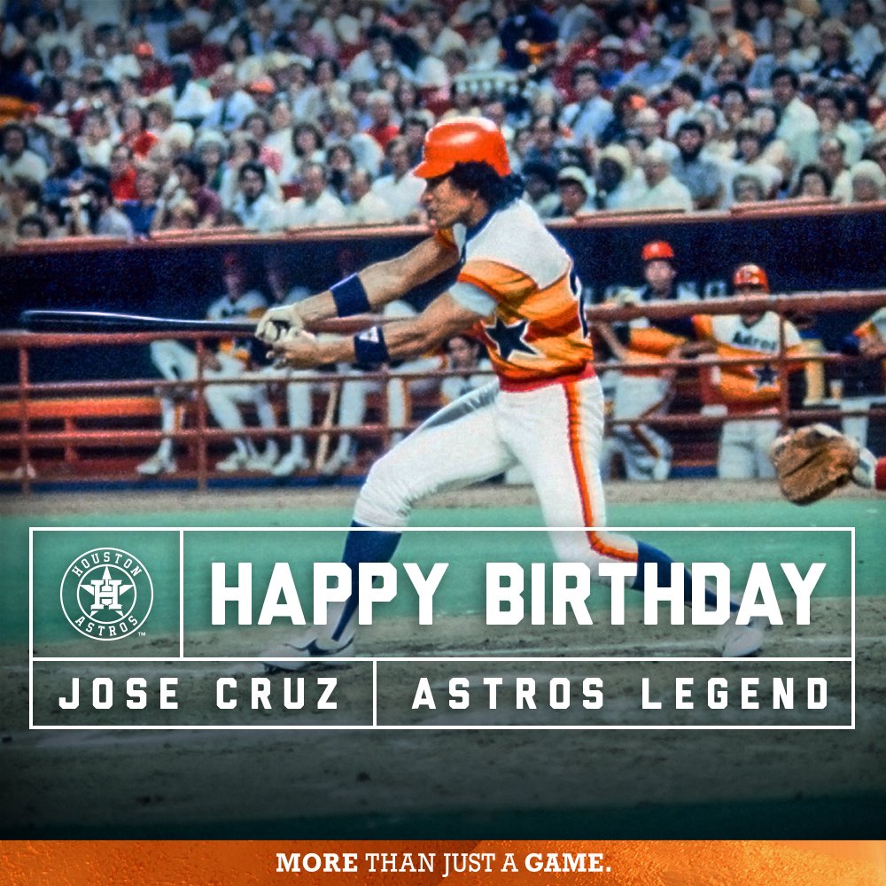 Happy birthday to #Astros legend, Jose Cruz! #Cruuuuuuz https://t.co