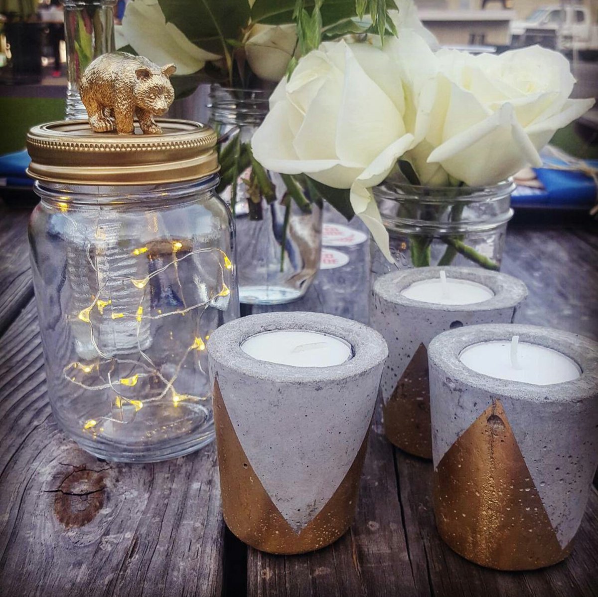 TheUrbanOrphans's tweet photo. Our jar lamps and candle holders are perfect for your end of summer dinner parties! https://t.co/LX9SFUEBeZ https://t.co/piPXzlP0Dw