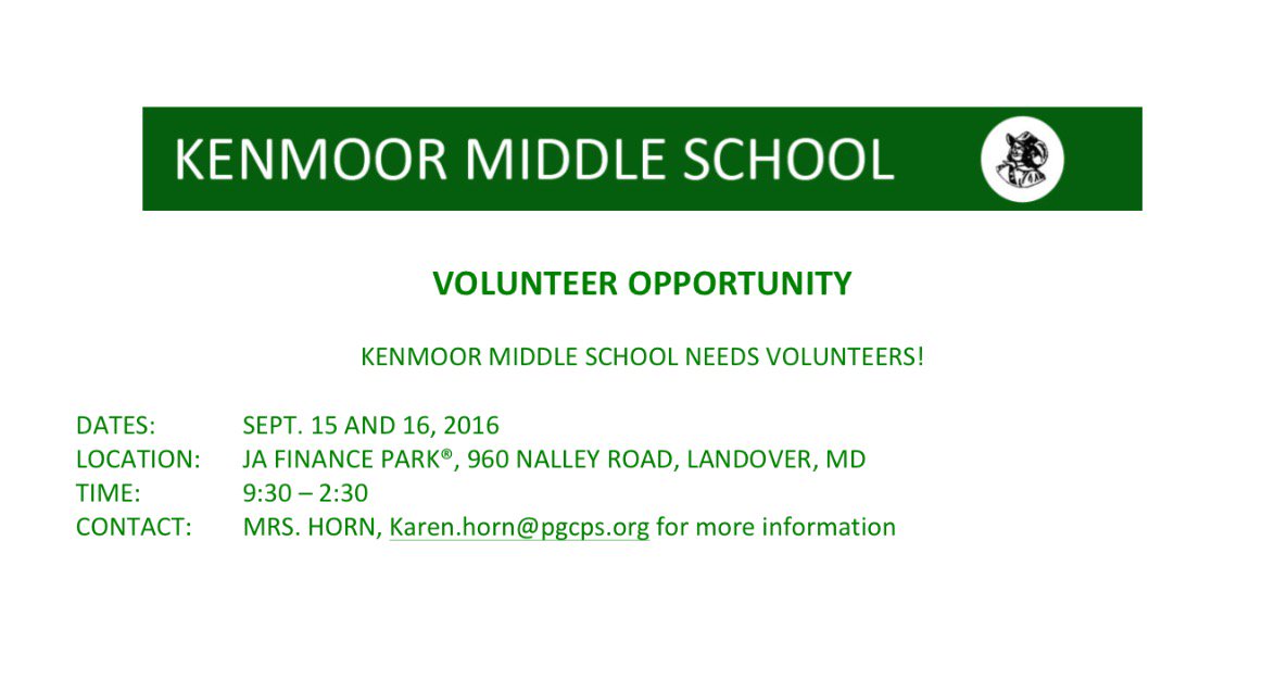 PGCPS Financial Lit (@pgcps_fin_lit) on Twitter photo Kenmoor Middle NEEDS volunteers! <a href="/kenmoormiddle/">Mrs. Maha Fadli</a> <a href="/SSTweetsAlot/">Dr. Sandra Rose</a> <a href="/PGCPSMSHSMath/">PGCPS Secondary Mathematics</a> <a href="/pgcps/">PGCPS</a> Please share! Kenmoor Middle NEEDS volunteers! <a href="/kenmoormiddle/">Mrs. Maha Fadli</a> <a href="/SSTweetsAlot/">Dr. Sandra Rose</a> <a href="/PGCPSMSHSMath/">PGCPS Secondary Mathematics</a> <a href="/pgcps/">PGCPS</a> Please share!