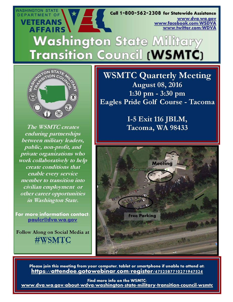 WDVA's tweet photo. Excited to visit numerous transition centers across @JBLM_PAO today. Synchronizing transitional efforts in WA #WSMTC https://t.co/IVuC20QY0O