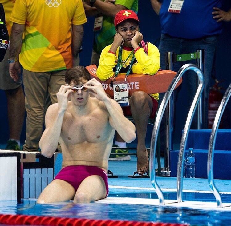 KYHighFootball's tweet photo. If you ever feel useless just remember that someone is a lifeguard for the Olympic swimming events!#KeepYourHeadUp https://t.co/bymxWp8SmD