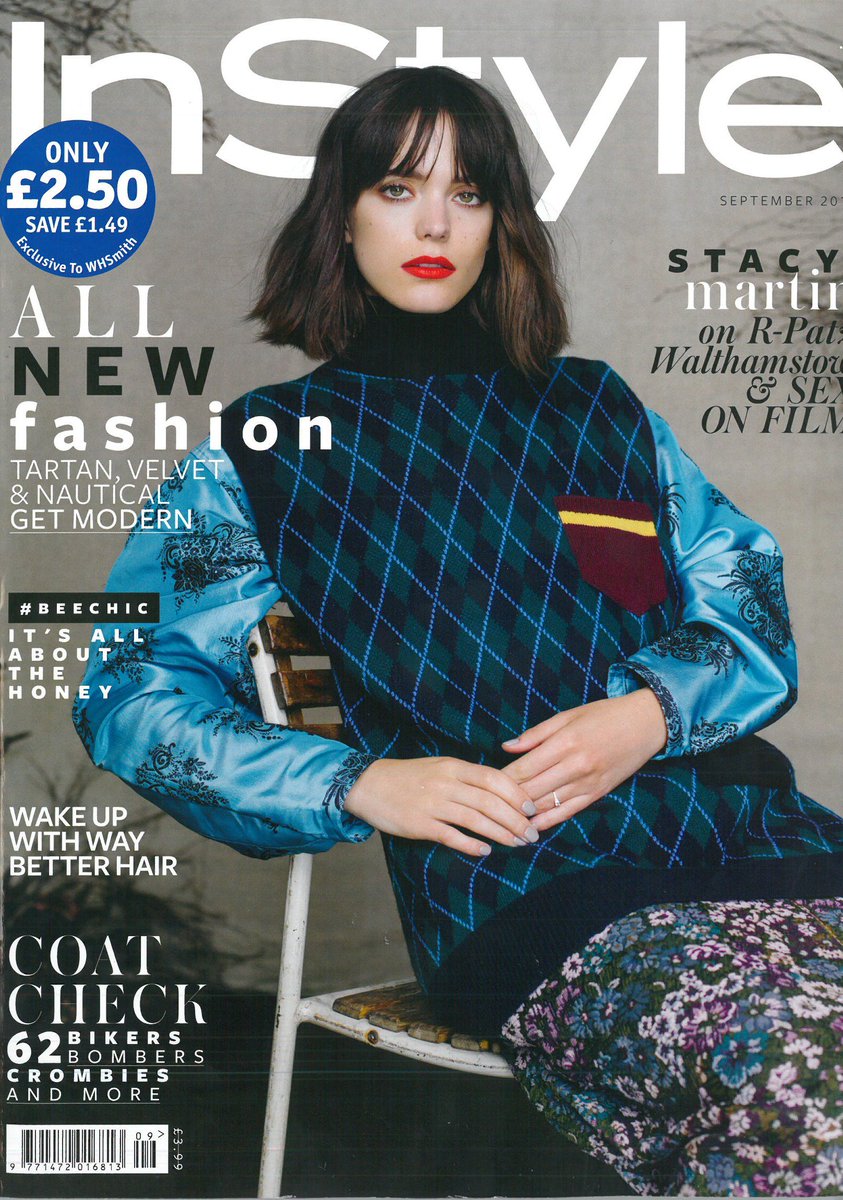 The sensational Stacy Martin can be seen in September's @InStyleMag discussing Robert Pattinson and #TCOAL