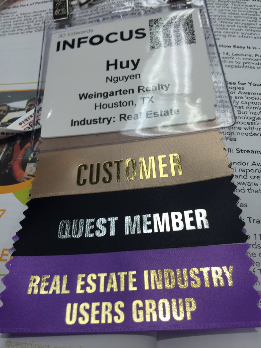 Attending #JDEINFOCUS 3 weeks after go-live. Business as usual. <a href="/WhereIsEdward1/">Edward</a> <a href="/WhereIsEdward1/">Edward</a> @WeingartenRlty