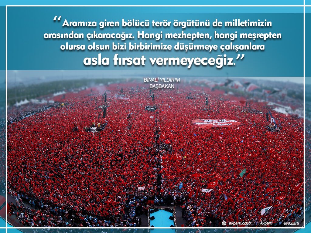 Akparti's tweet photo. "Hangi mezhepten olursa olsun bizi birbirimize düşürmeye çalışanlara asla fırsat vermeyeceğiz"
#VatanMilleteEmanet https://t.co/aSwBw9pQzt