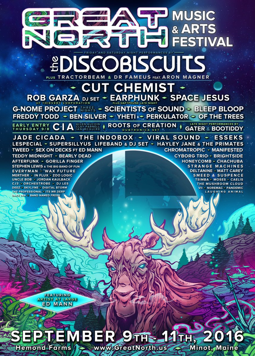 disco_biscuits's tweet photo. .@GreatNorthMaine is gonna be a wild time in the woods! who's coming out? #GNF2016 https://t.co/bxYWugBnUT https://t.co/13HdivaRuN