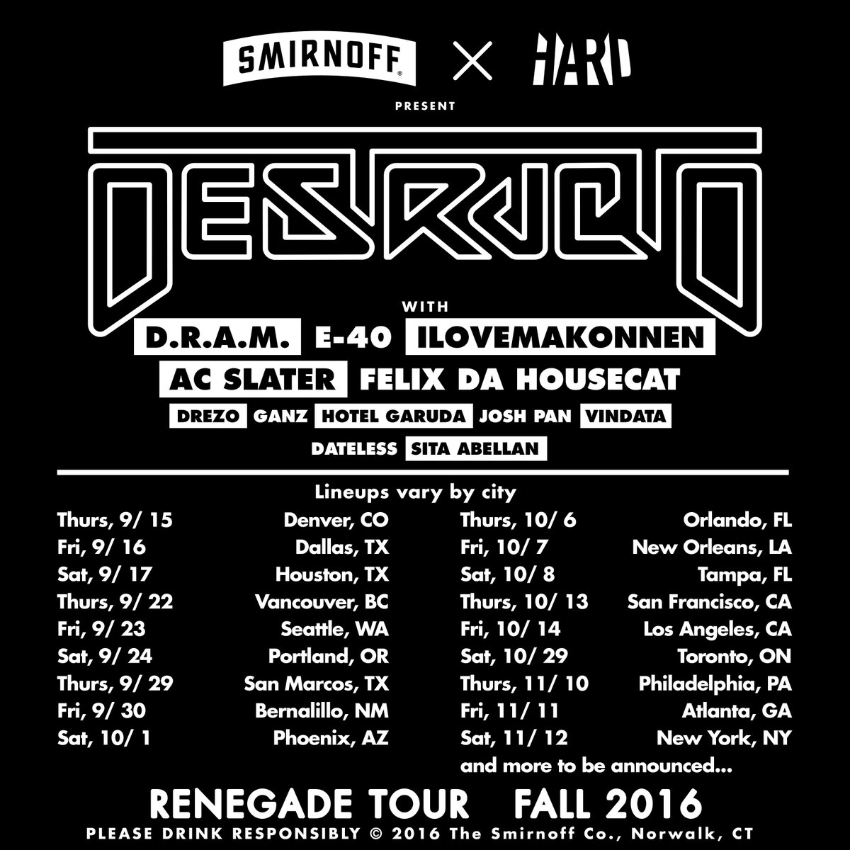 The future is now.
#RenegadeTour2016
Bringing out the whole squad on this one. 

TICKETS ON SALE TOMORROW