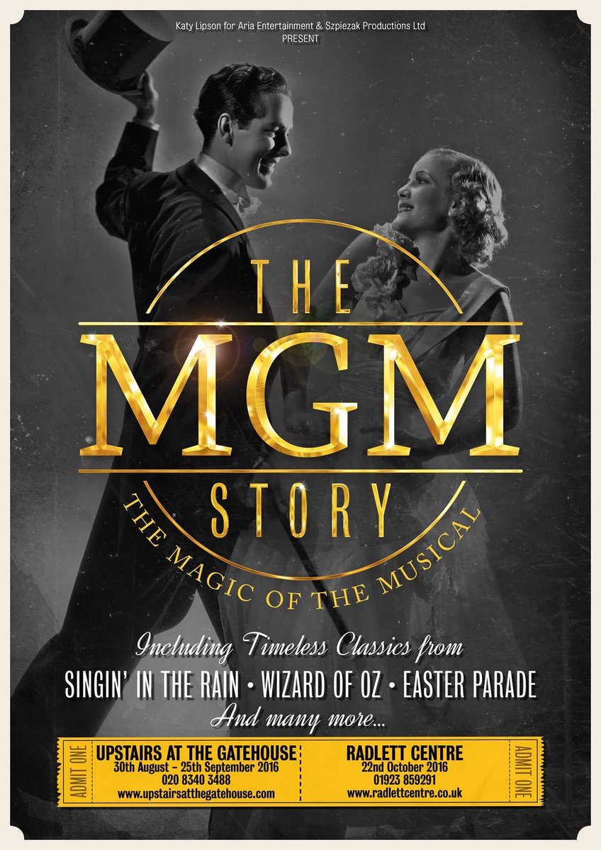 We are getting ready for our upcoming production: The MGM Story opening at <a href="/GatehouseLondon/">Upstairs At The Gatehouse</a> on 31st Aug
Book now!