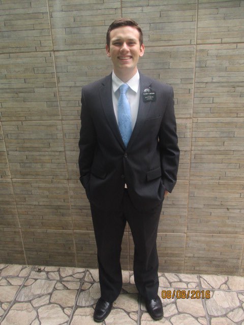 Trevar has never looked better!!! and he finally got the part in his hair 🙈 #9monthsleft #missionarymonday