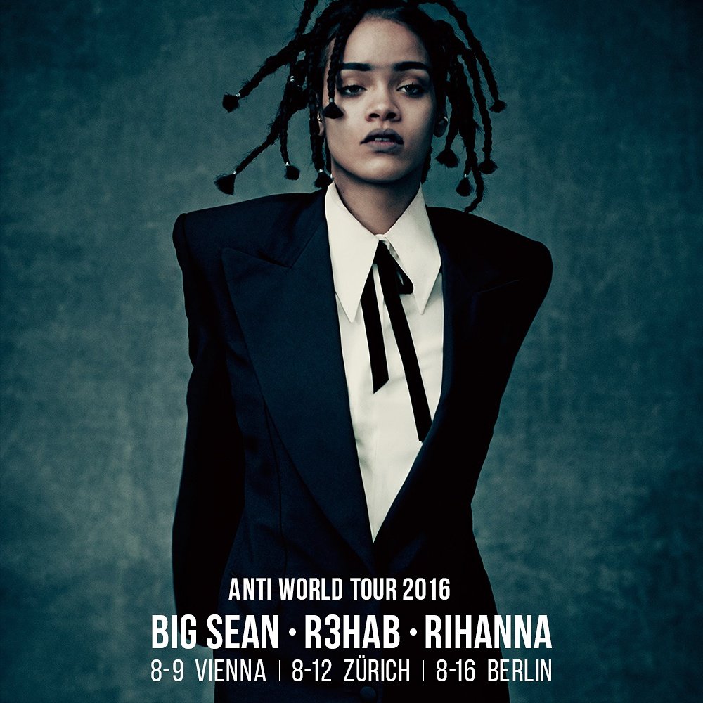 Joining Rihanna on the Anti World Tour see you Vienna, Zurich & Berlin! #BigSean #R3HAB #Rihanna https://t.co/n1GzCe5t5c