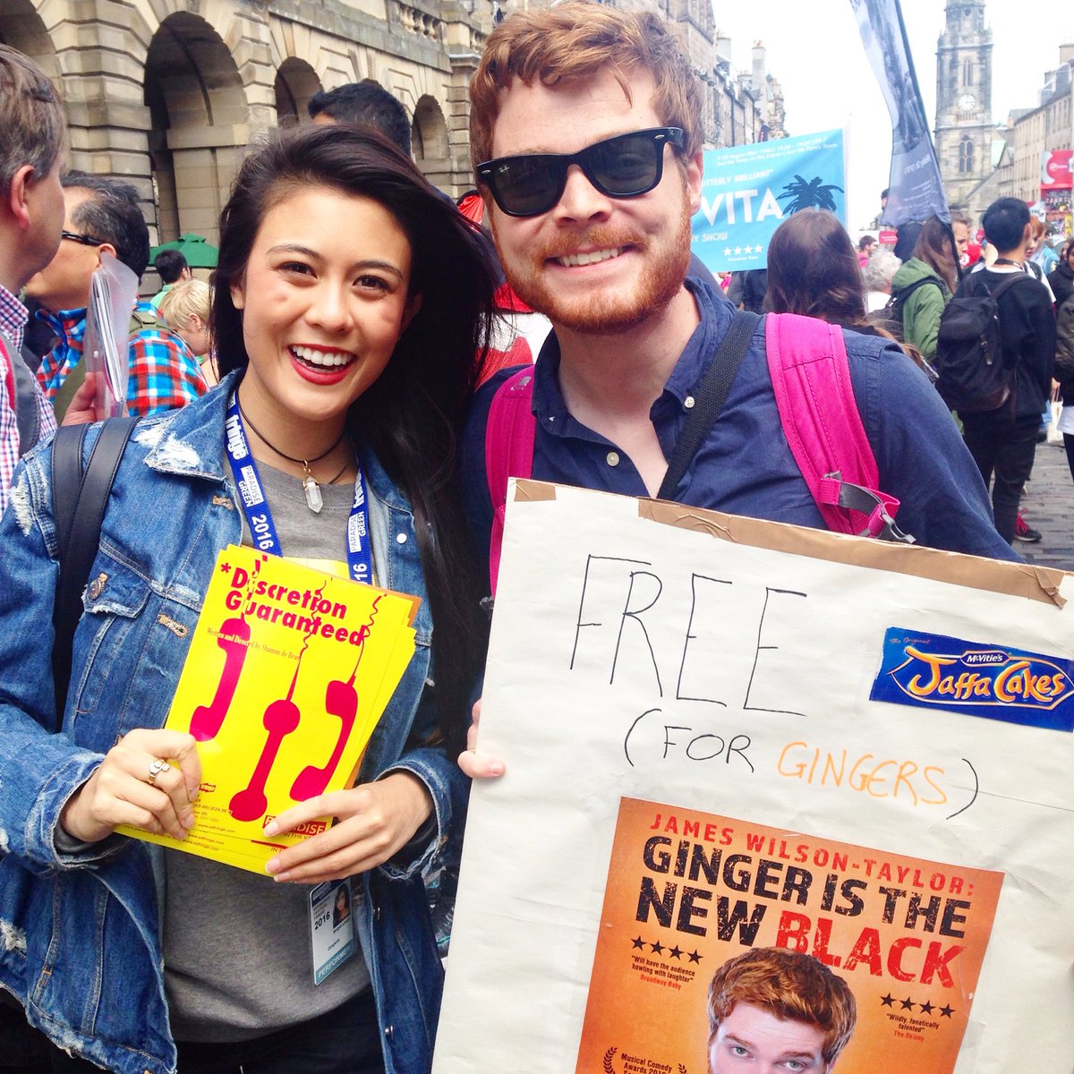 GingerlyCompany's tweet photo. Half off for gingers for our show at 20:20 @ParadiseGreenUK  and here's an awesome #gingefringe @mrjaytee https://t.co/6UhcktrlJb