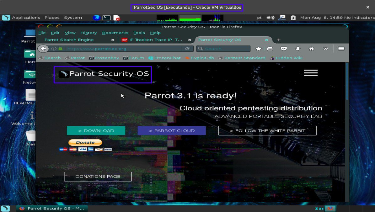 SergYnnhOone's tweet photo. #ParrotSecOS Distro está Sensacional ! >> @ParrotSec =) #ParrotSec https://t.co/W0clOhTZCl