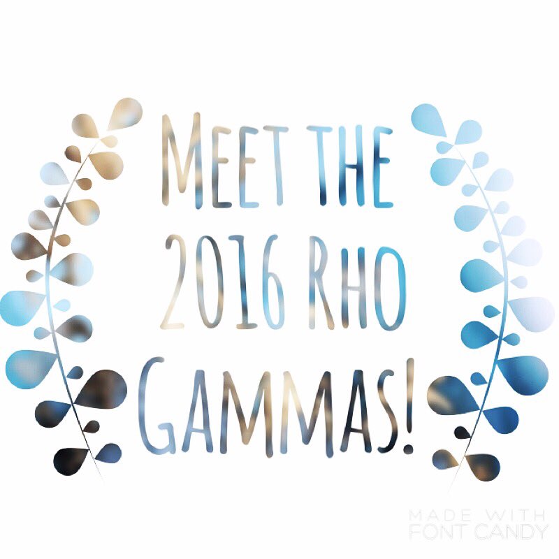 Meet the 2016 Rho Gammas! These girls are so excited to help every girl going through recruitment find their homes!