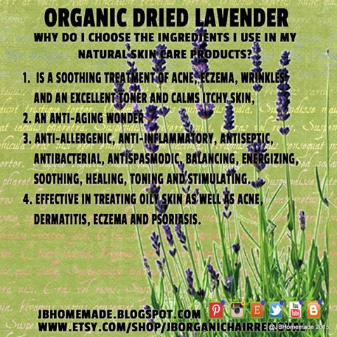 JBHomemadeSugar's tweet image. Organic Dried Lavender Why do I choose the ingredients I use in my natural skin care products? 1. Is a soothing tre…
