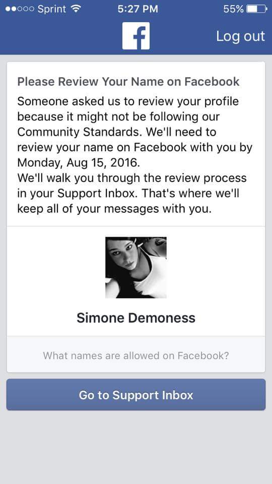 AstroMacPherson's tweet photo. @facebook seven days? This is someone who has a job and children. Her life is segmented. This is unfair. Overkill. https://t.co/Shl1sBJCEQ