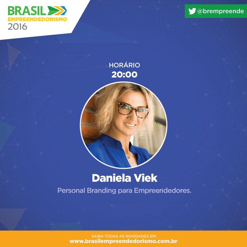 brempreende's tweet photo. #BEM2016 @DANIELAVIEK, com dicas sobre Personal branding para empreendedores. Assista agora!
https://t.co/JgSYlQMW5f https://t.co/IXIpffZjLp