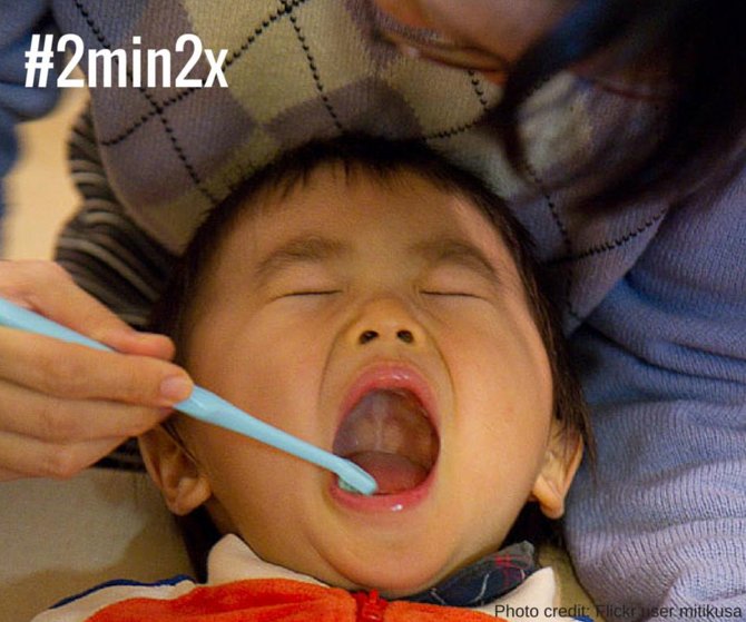 JohnCanvin1's tweet photo. #ToothyTip: If you’re having difficulty brushing your child’s teeth, try having them lie down for a better angle. https://t.co/ksrQoCqN08