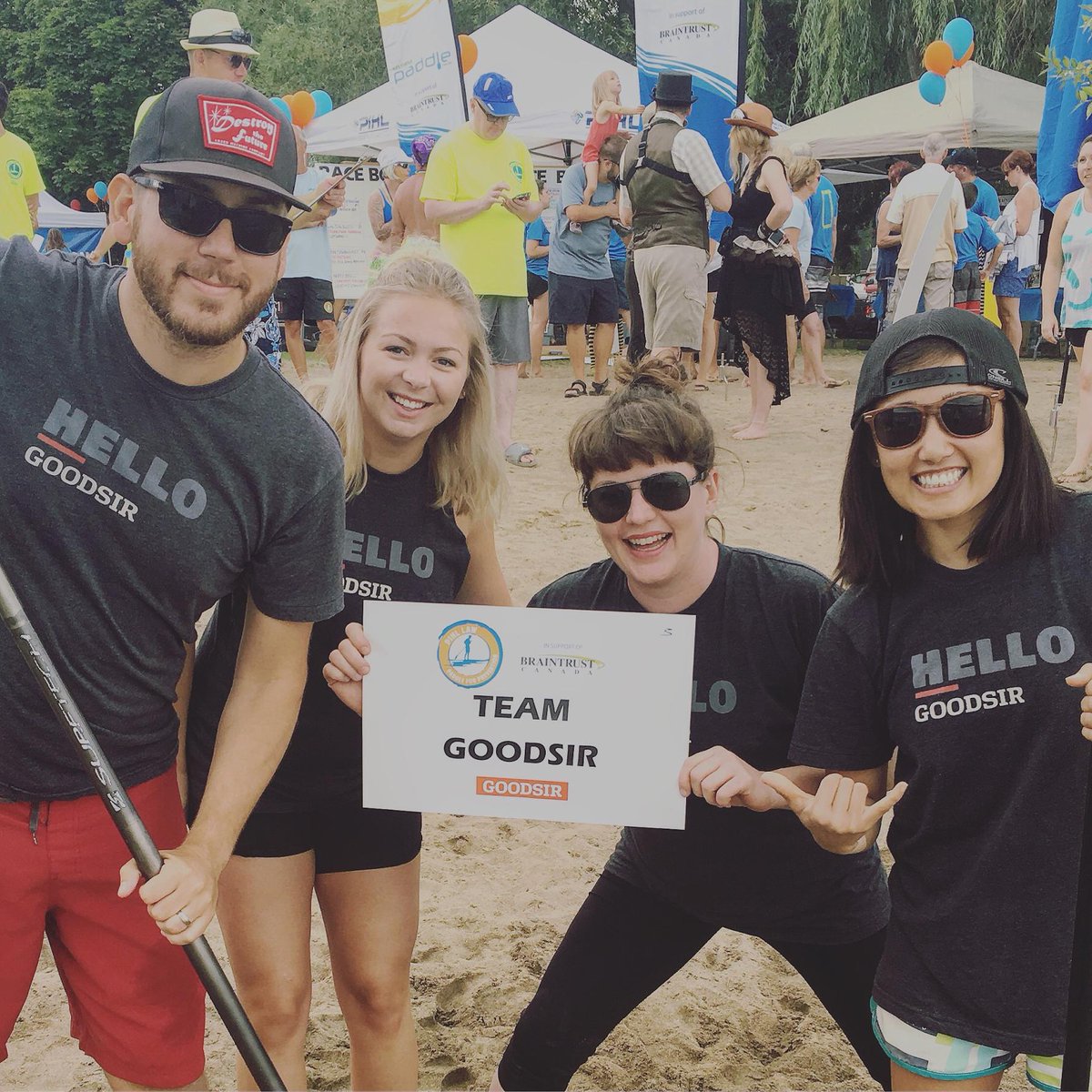 GOODSIRcreative's tweet photo. we had a blast supporting @BrainTrustCA at the #PaddleForPrevention relay race yesterday! https://t.co/liWv9EOEkd