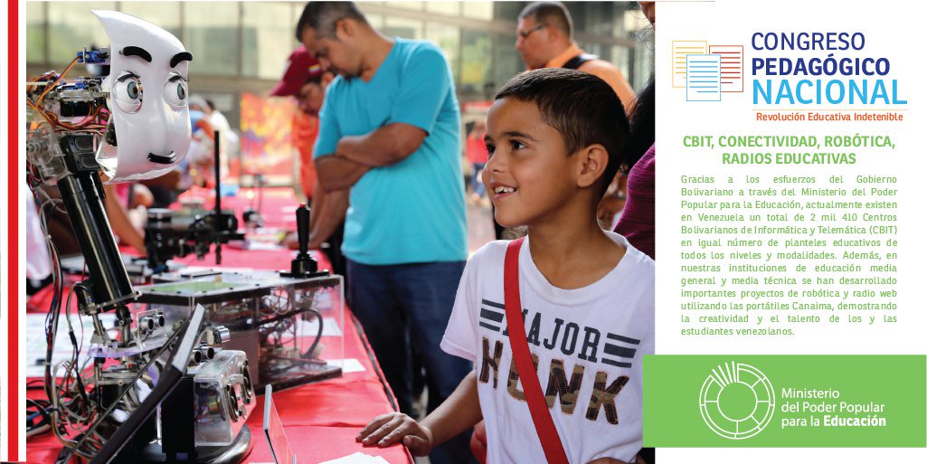 Se han instalado 2.074 Centros Bolivarianos de Informática y Telemática (CBIT) #RevoluciónEducativa