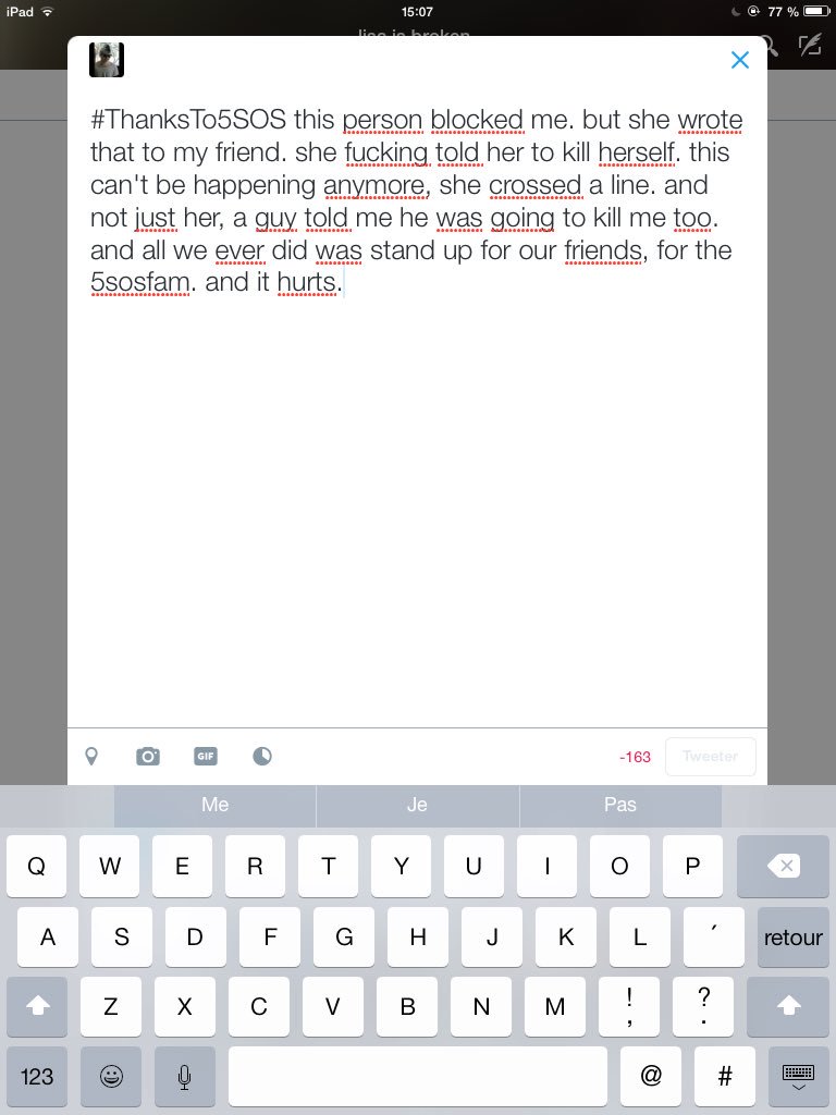underscorelisa's tweet photo. @abby_clemmings #ThanksTo5SOS this is discusting. this shouldn't be happening. https://t.co/uKagNFaz39